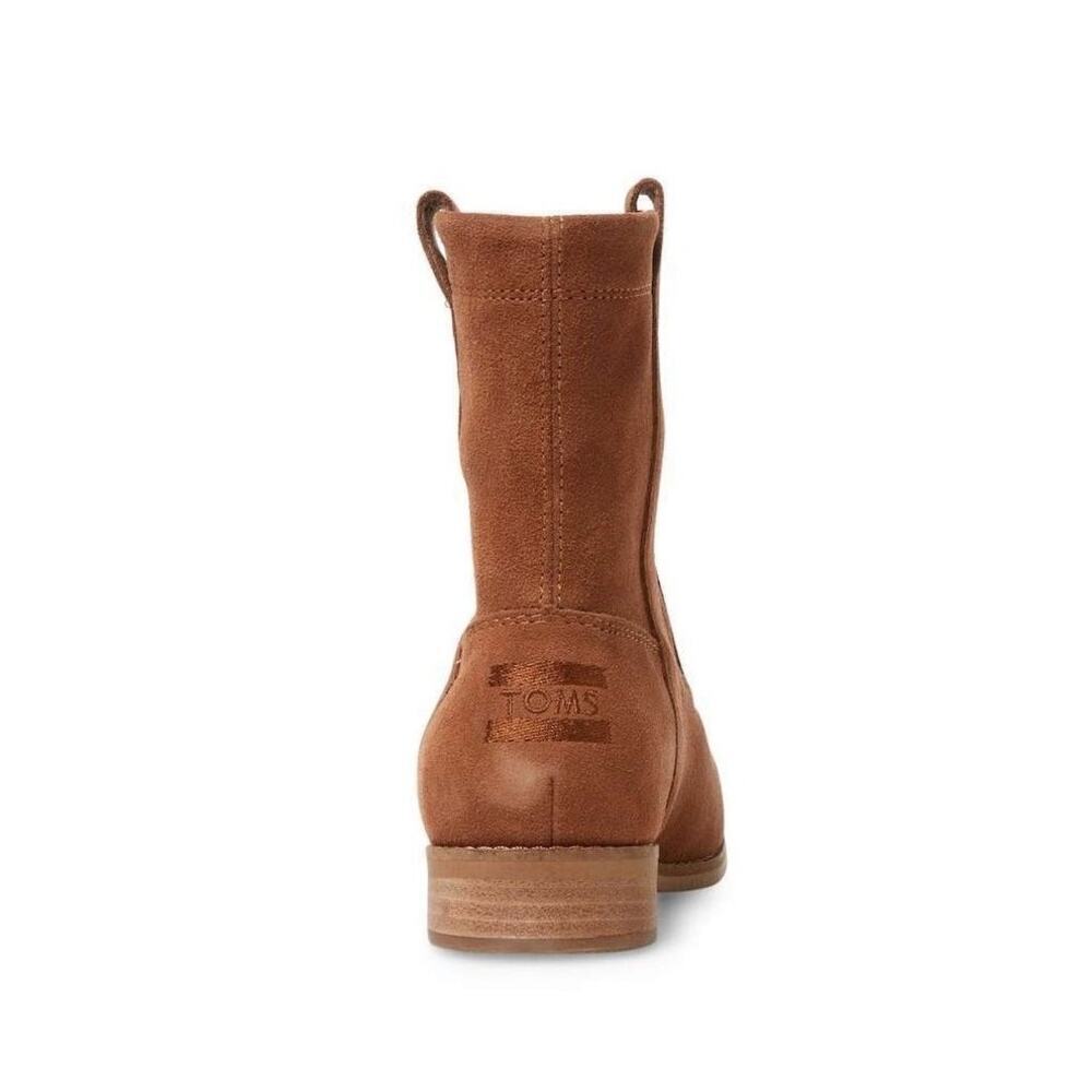 TOMS Laurel Cognac Suede Pull On Ankle Boots Tan Size 7.5 NWT - Picture 5 of 15